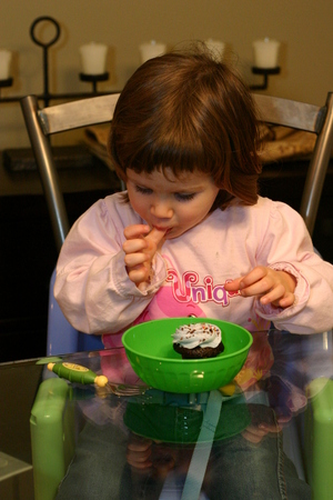 Enjoying a Crave cupcake